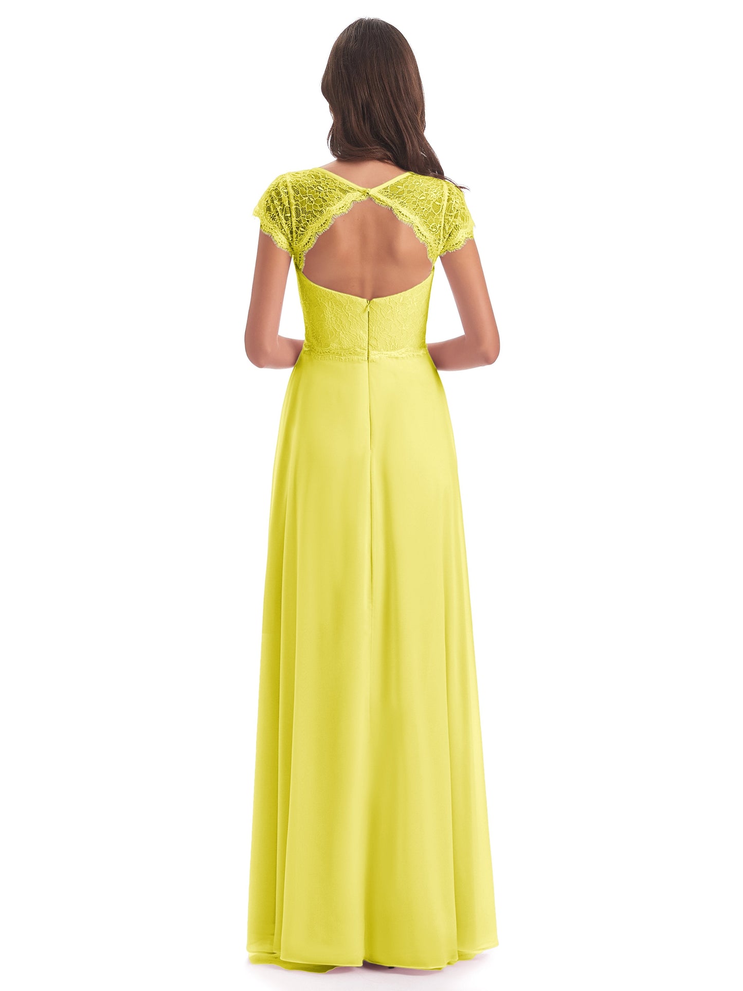 Amelia Sheatch Cap Sleeves Lace Bridesmaid Dresses
