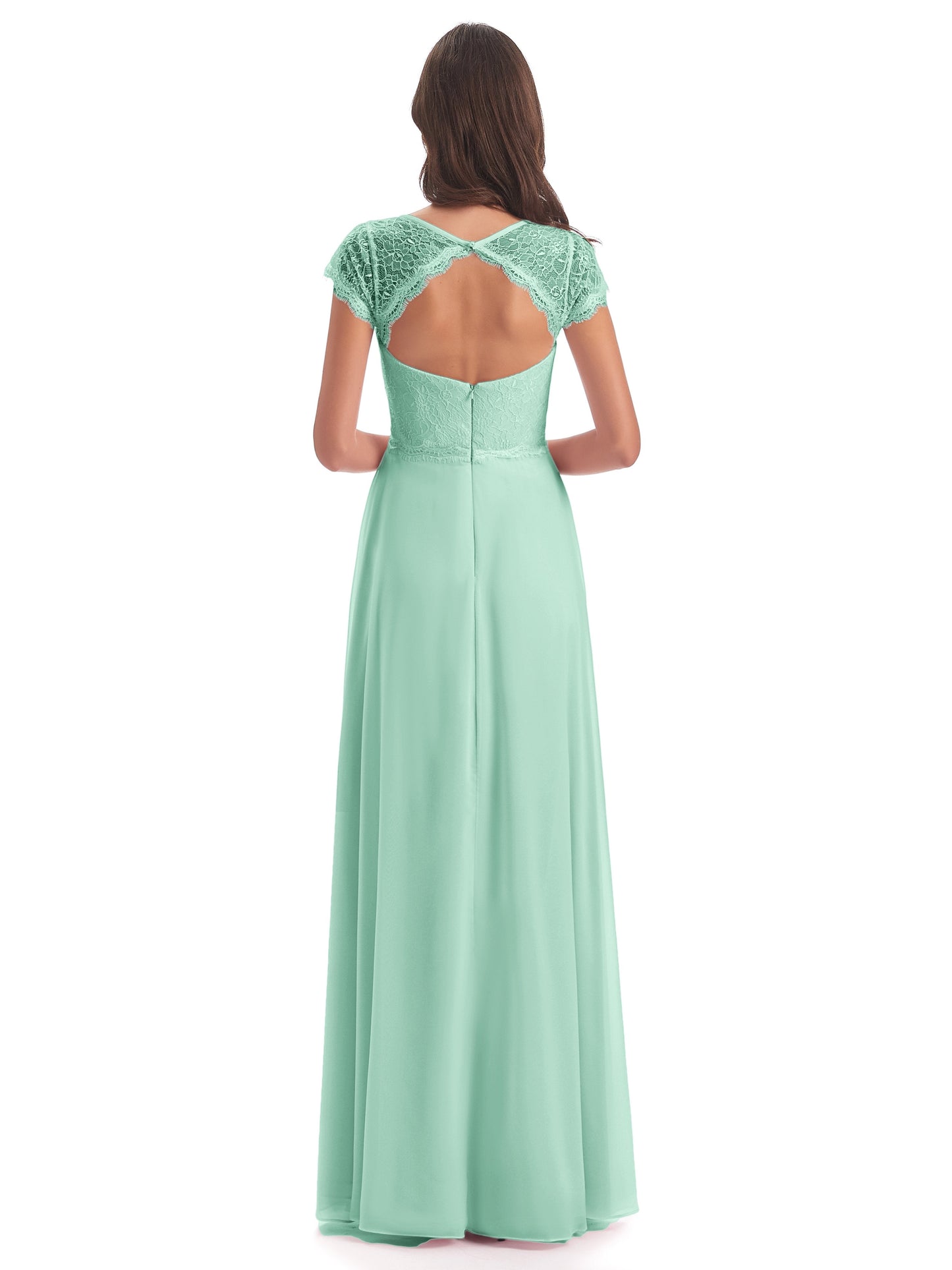 Amelia Sheatch Cap Sleeves Lace Bridesmaid Dresses