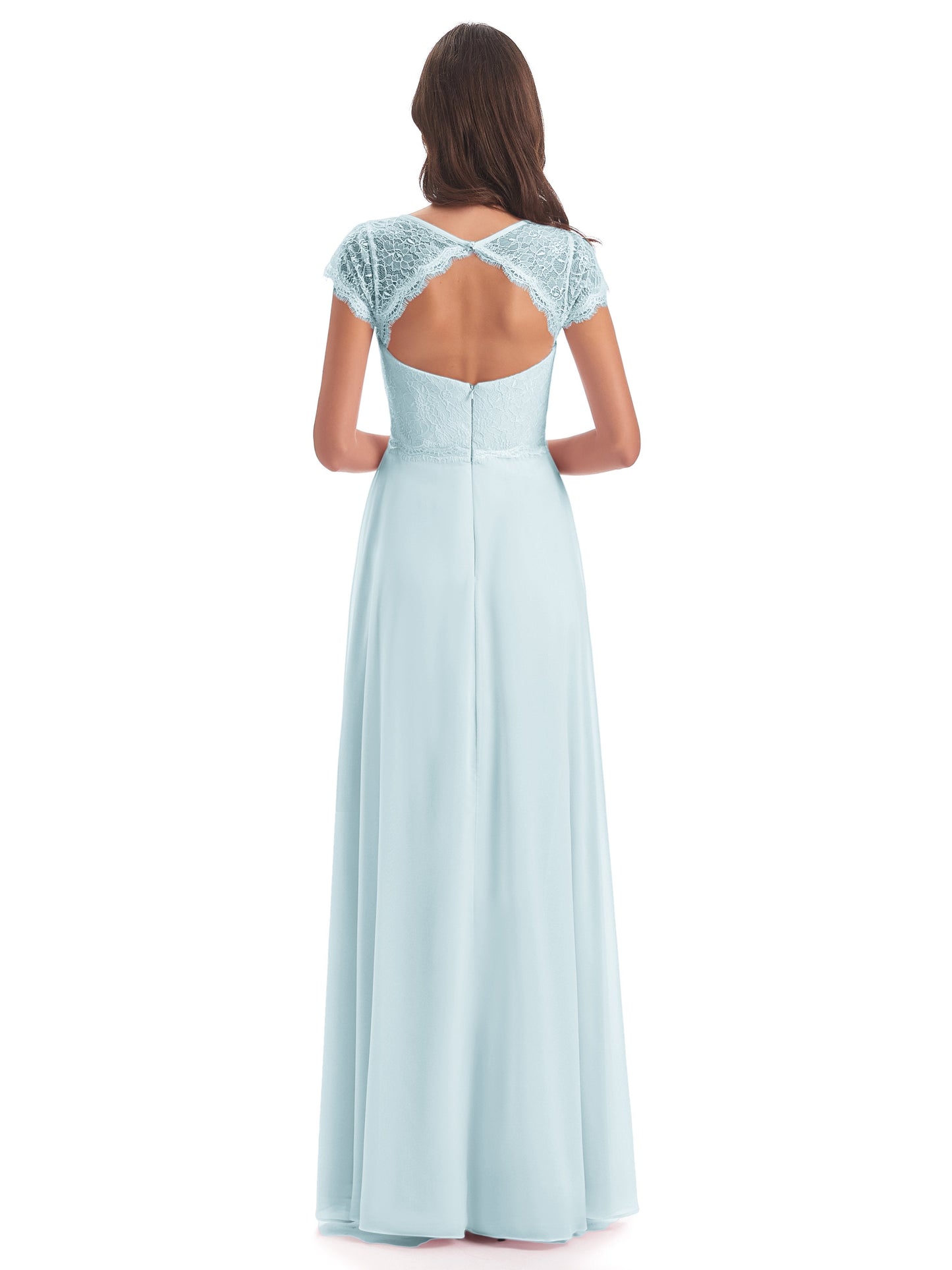 Amelia Sheatch Cap Sleeves Lace Bridesmaid Dresses