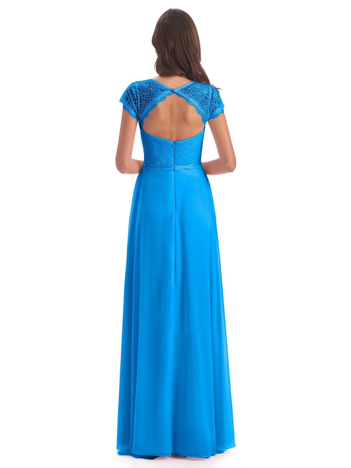 Amelia Sheatch Cap Sleeves Lace Bridesmaid Dresses