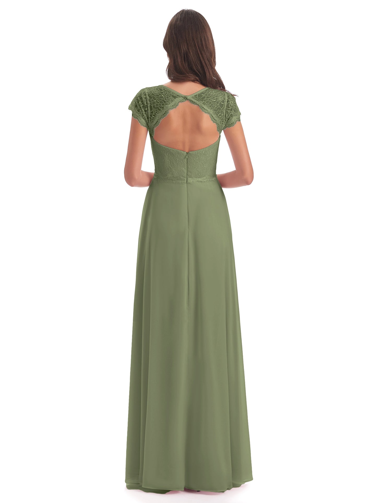 Amelia Sheatch Cap Sleeves Lace Bridesmaid Dresses