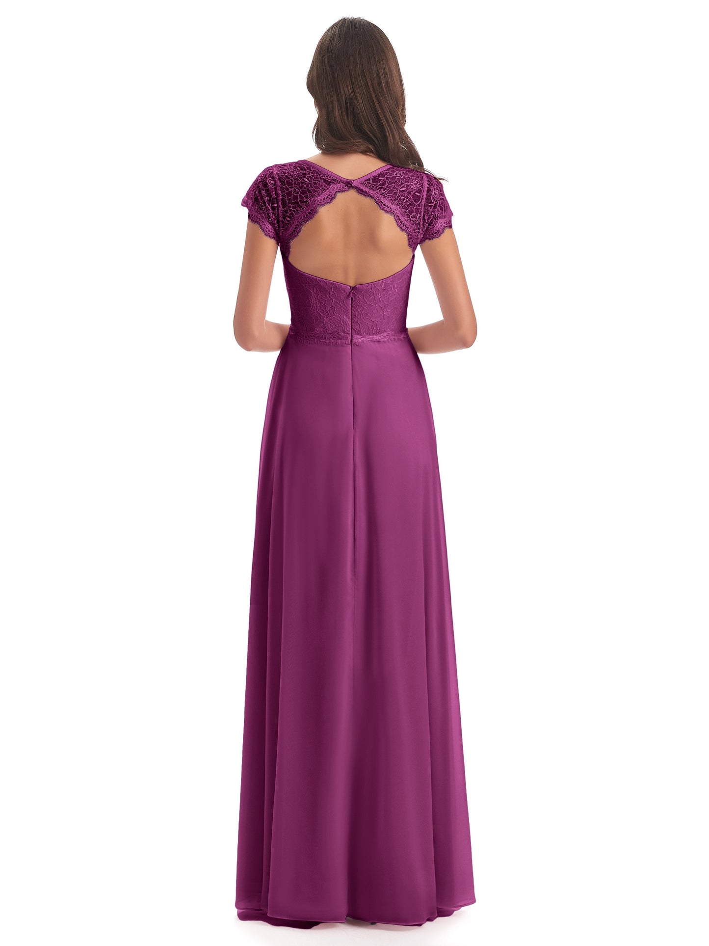 Amelia Sheatch Cap Sleeves Lace Bridesmaid Dresses