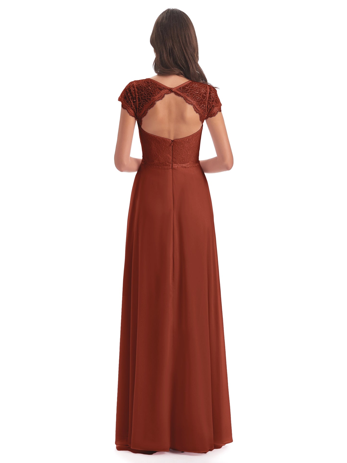 Amelia Sheatch Cap Sleeves Lace Bridesmaid Dresses