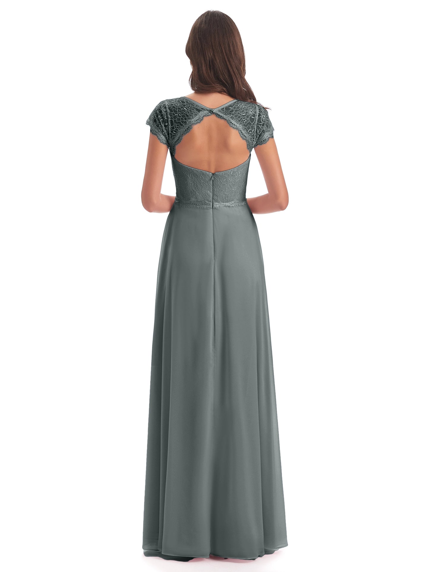 Amelia Sheatch Cap Sleeves Lace Bridesmaid Dresses