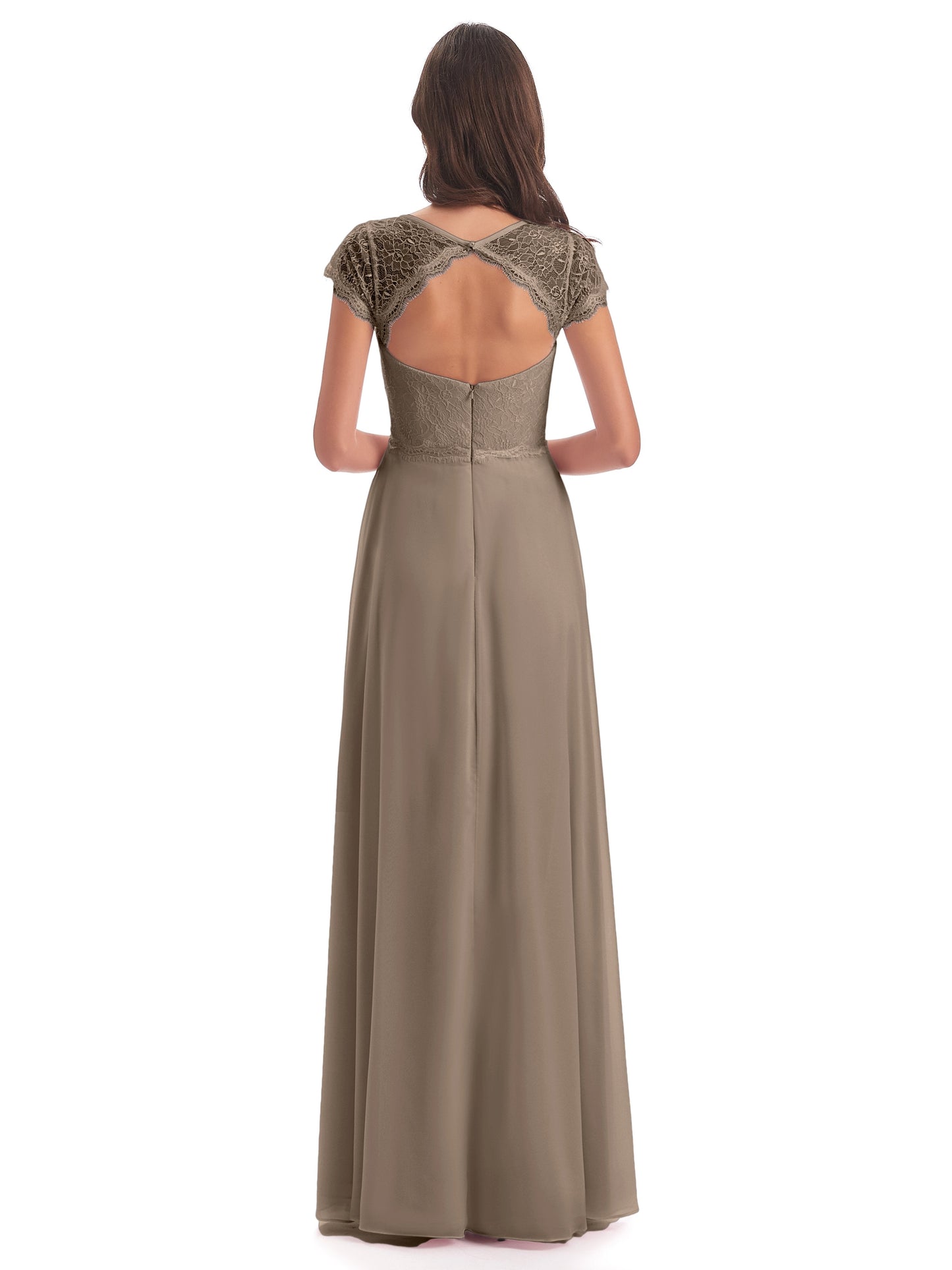 Amelia Sheatch Cap Sleeves Lace Bridesmaid Dresses