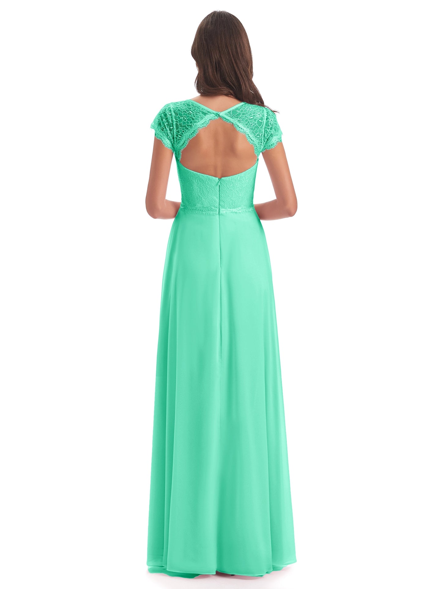 Amelia Sheatch Cap Sleeves Lace Bridesmaid Dresses