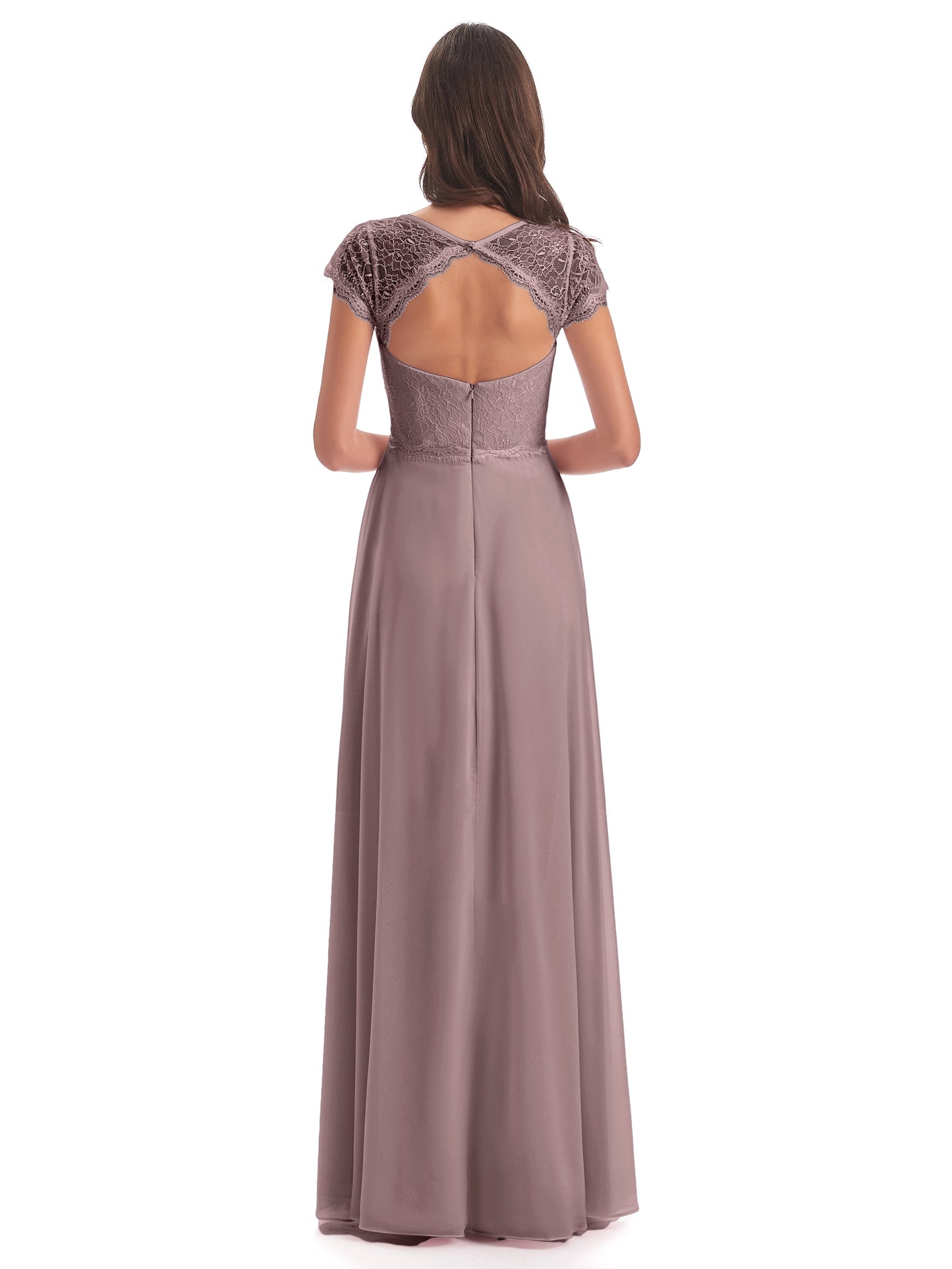Amelia Sheatch Cap Sleeves Lace Bridesmaid Dresses