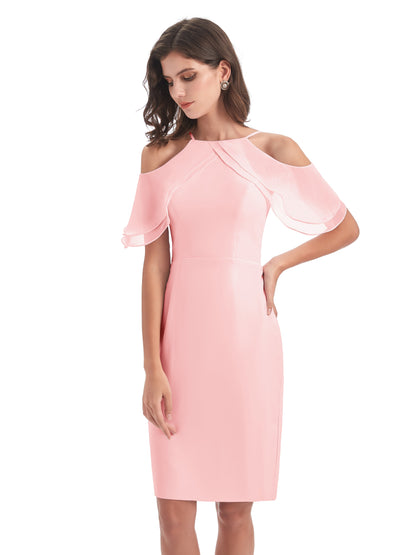 Aranza Off The Shoulder Knee Length Bridesmaid Dresses
