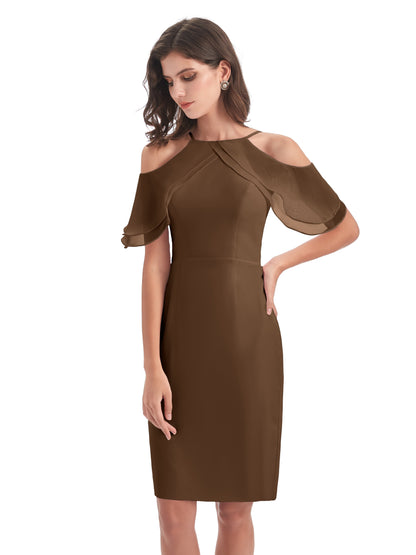Aranza Off The Shoulder Knee Length Bridesmaid Dresses