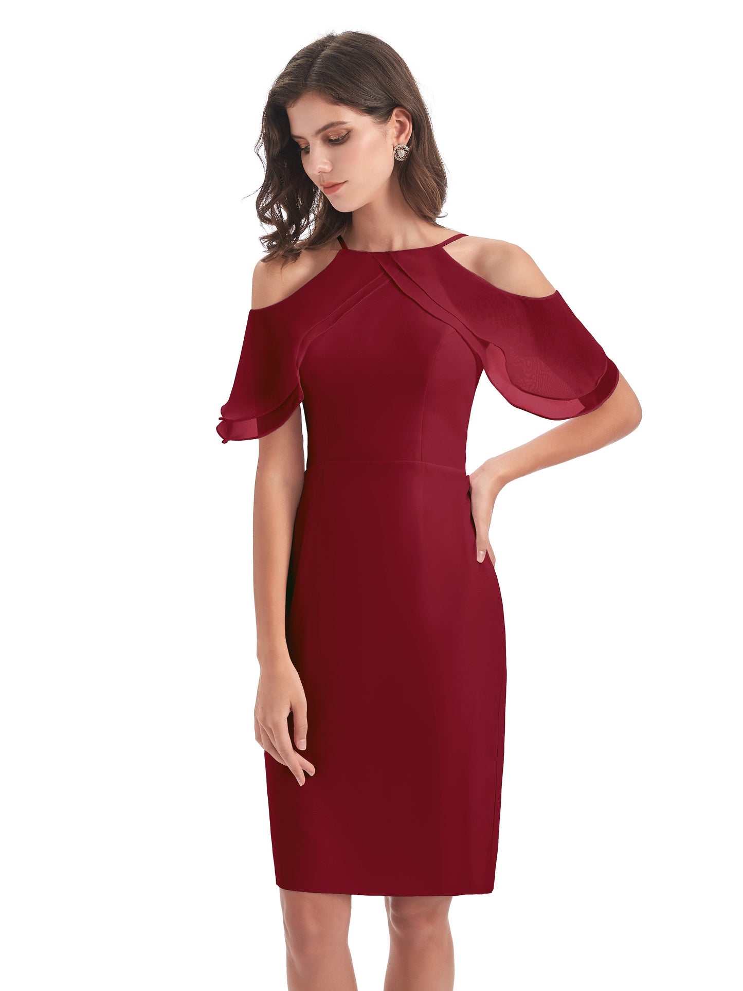 Aranza Off The Shoulder Knee Length Bridesmaid Dresses