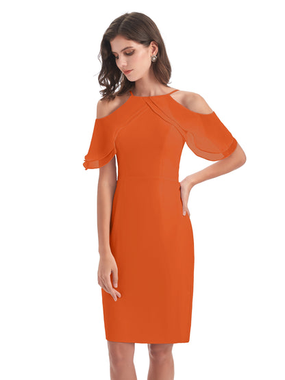 Aranza Off The Shoulder Knee Length Bridesmaid Dresses
