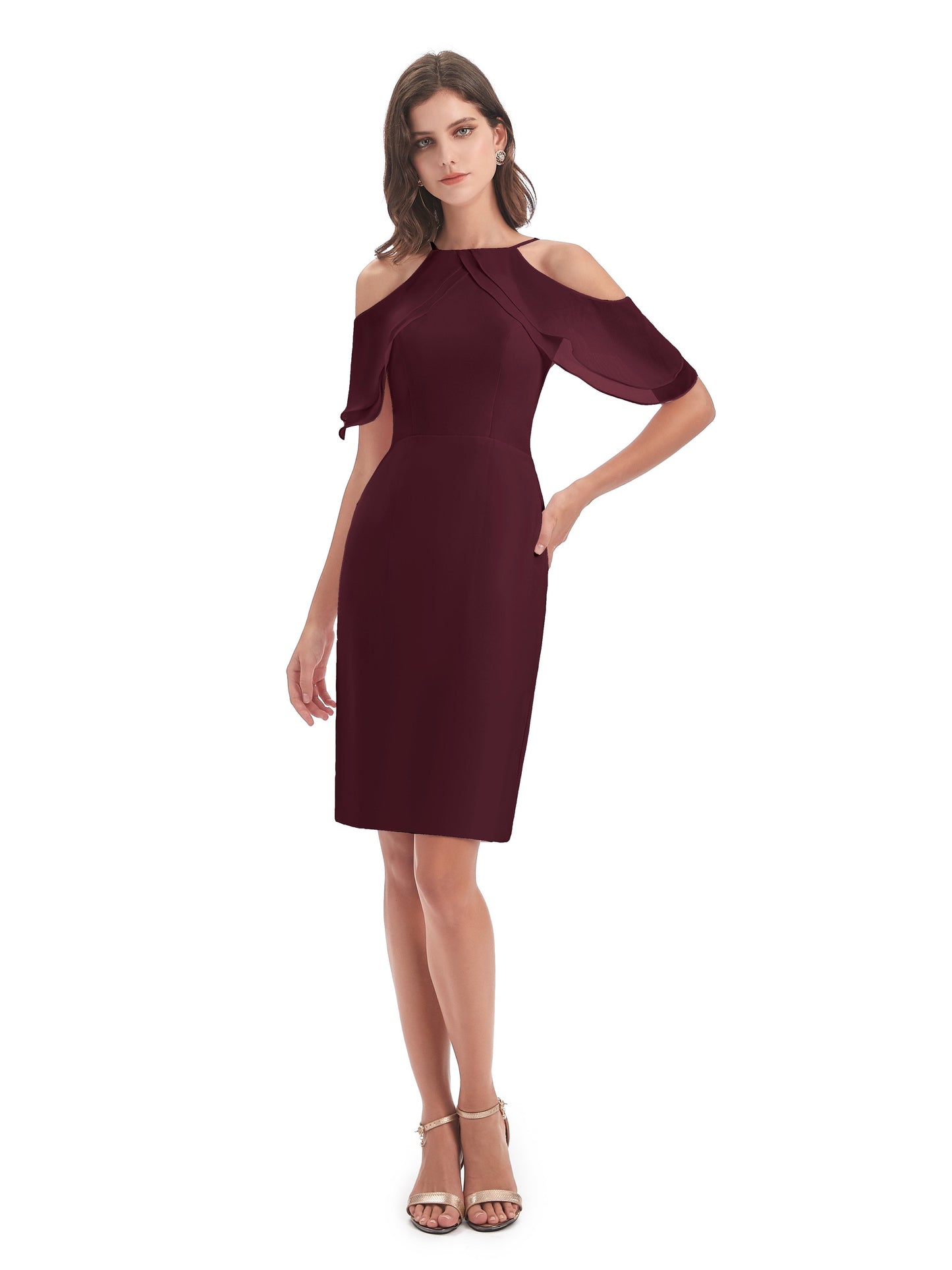 Aranza Off The Shoulder Knee Length Bridesmaid Dresses