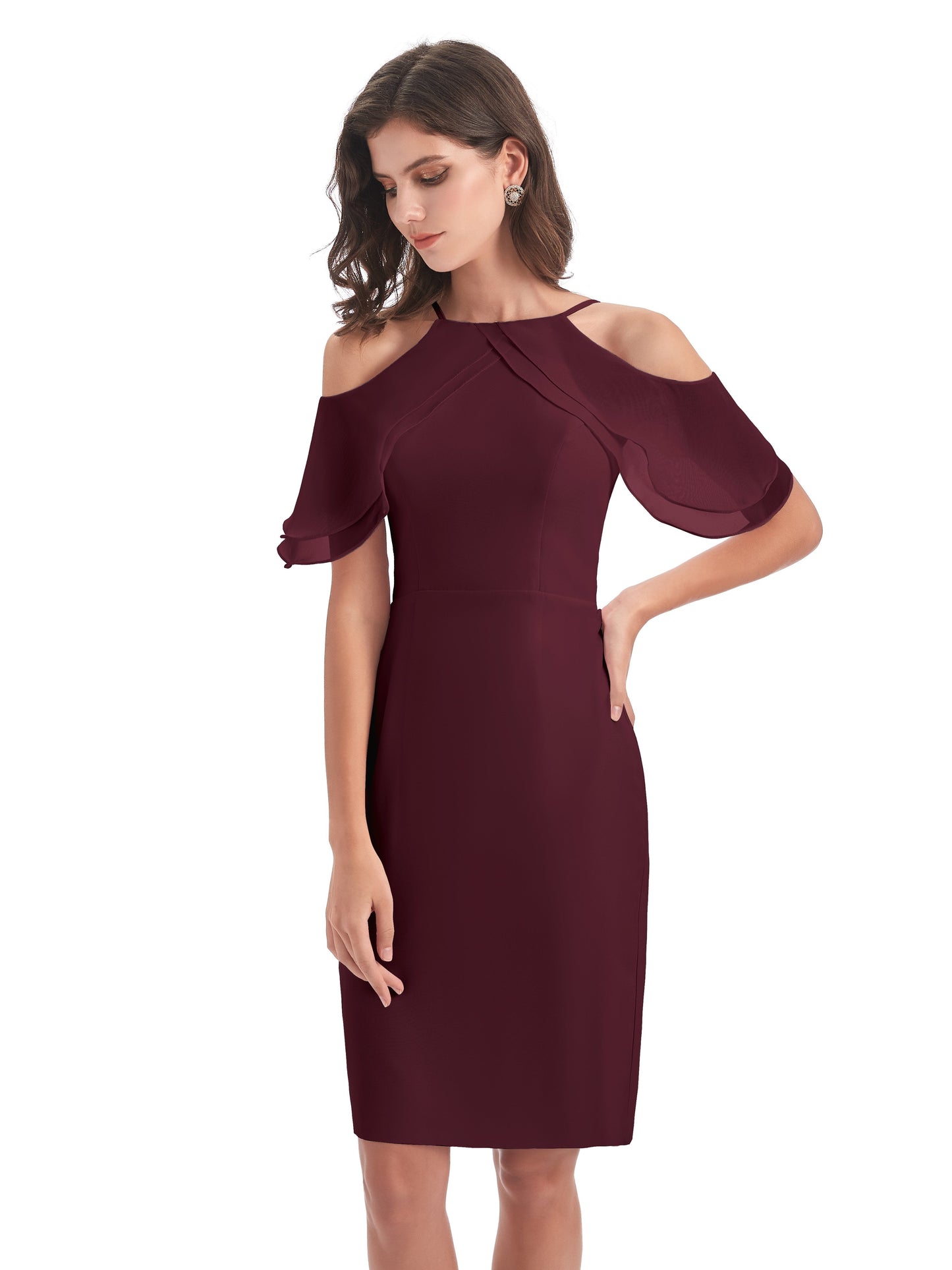 Aranza Off The Shoulder Knee Length Bridesmaid Dresses