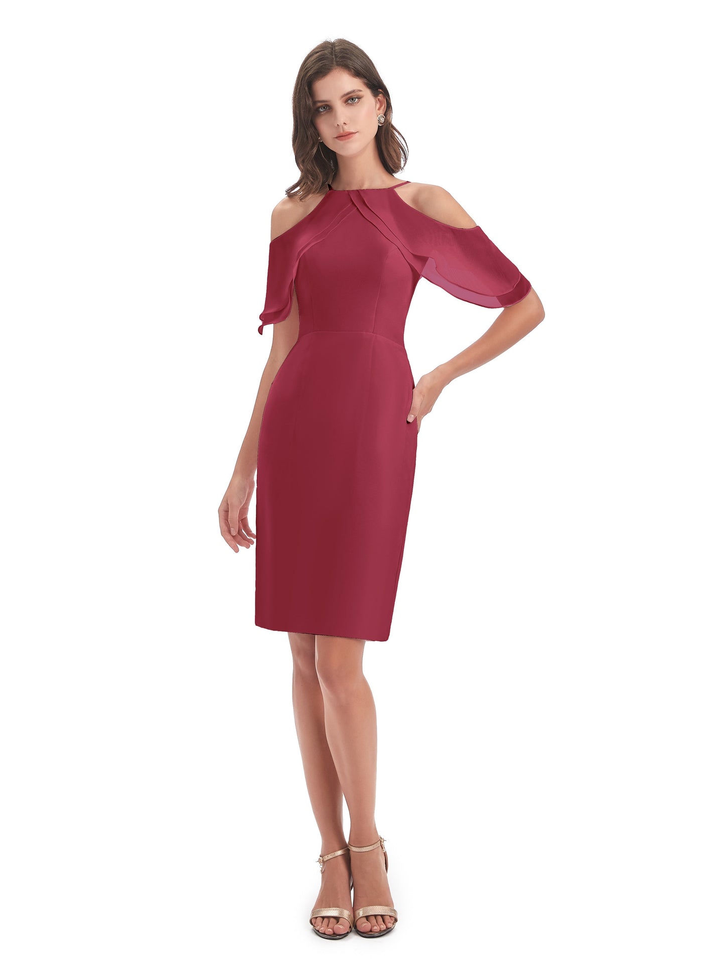 Aranza Off The Shoulder Knee Length Bridesmaid Dresses