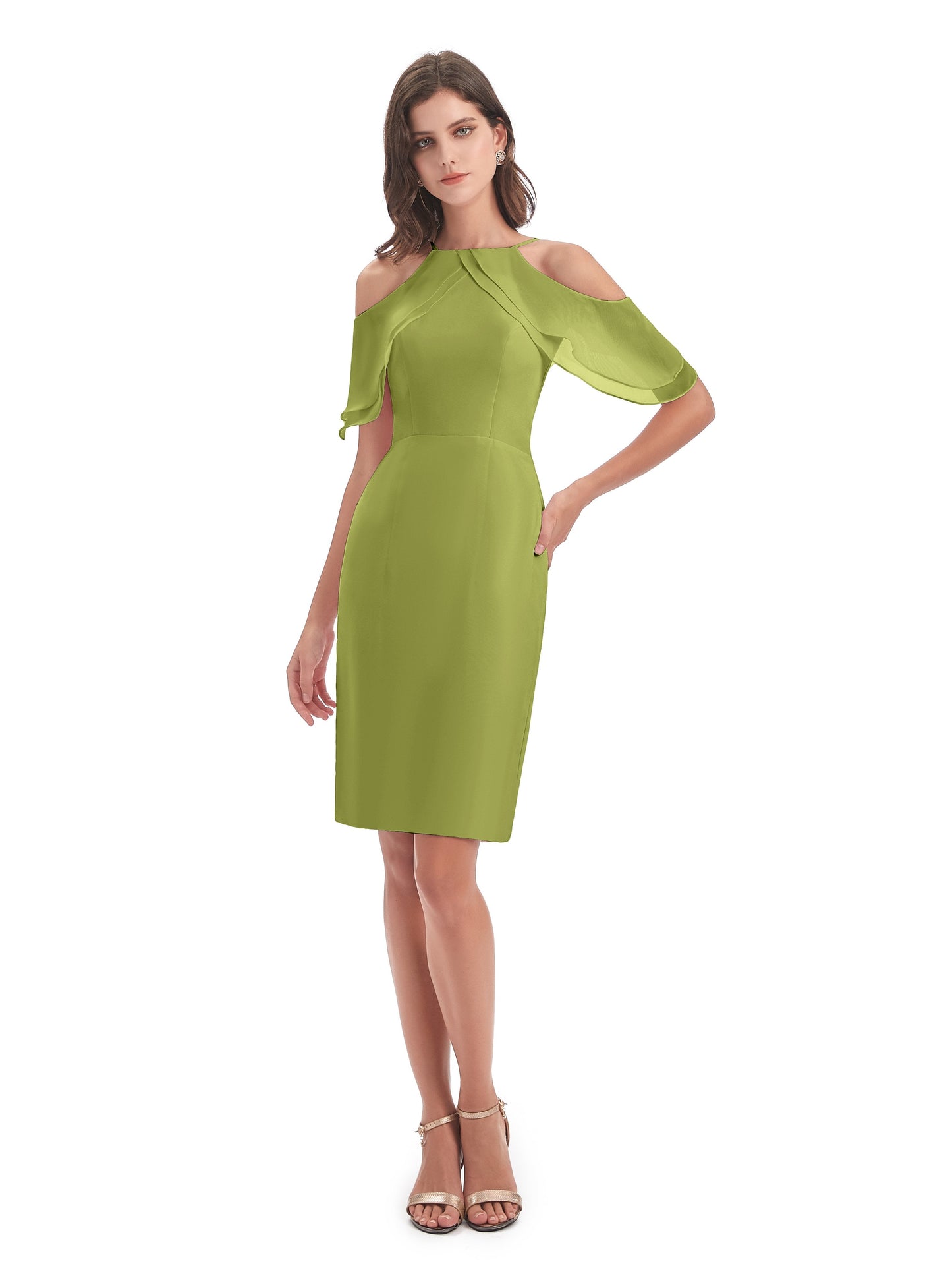 Aranza Off The Shoulder Knee Length Bridesmaid Dresses