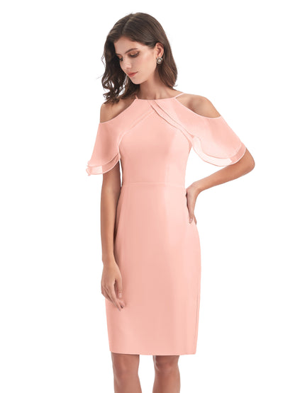 Aranza Off The Shoulder Knee Length Bridesmaid Dresses