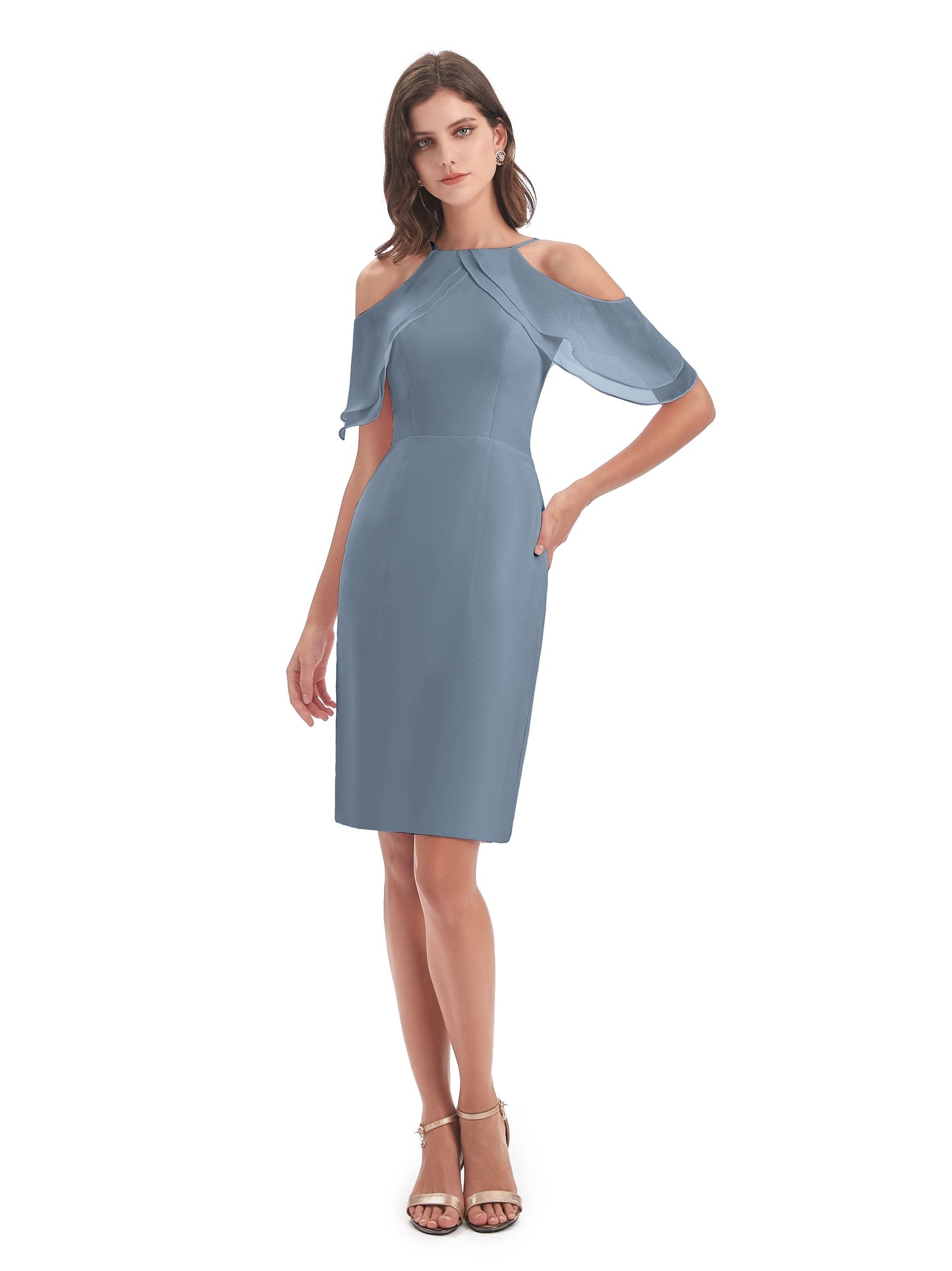 Aranza Off The Shoulder Knee Length Bridesmaid Dresses