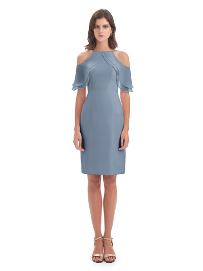 Aranza Off The Shoulder Knee Length Bridesmaid Dresses