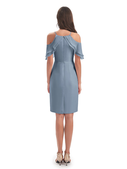 Aranza Off The Shoulder Knee Length Bridesmaid Dresses