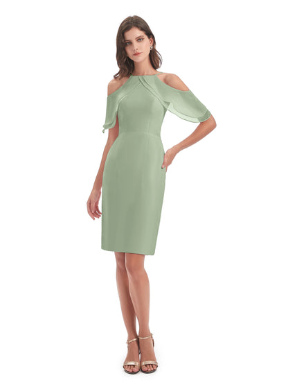 Aranza Off The Shoulder Knee Length Bridesmaid Dresses