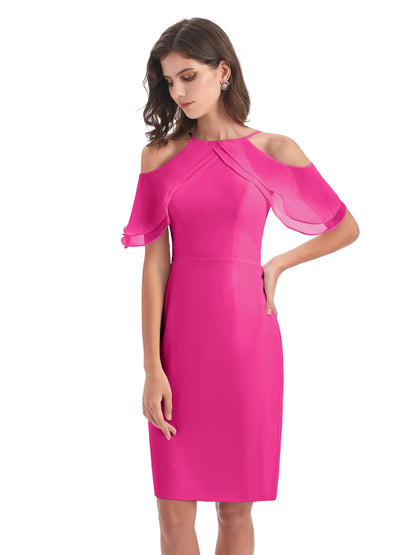 Aranza Off The Shoulder Knee Length Bridesmaid Dresses