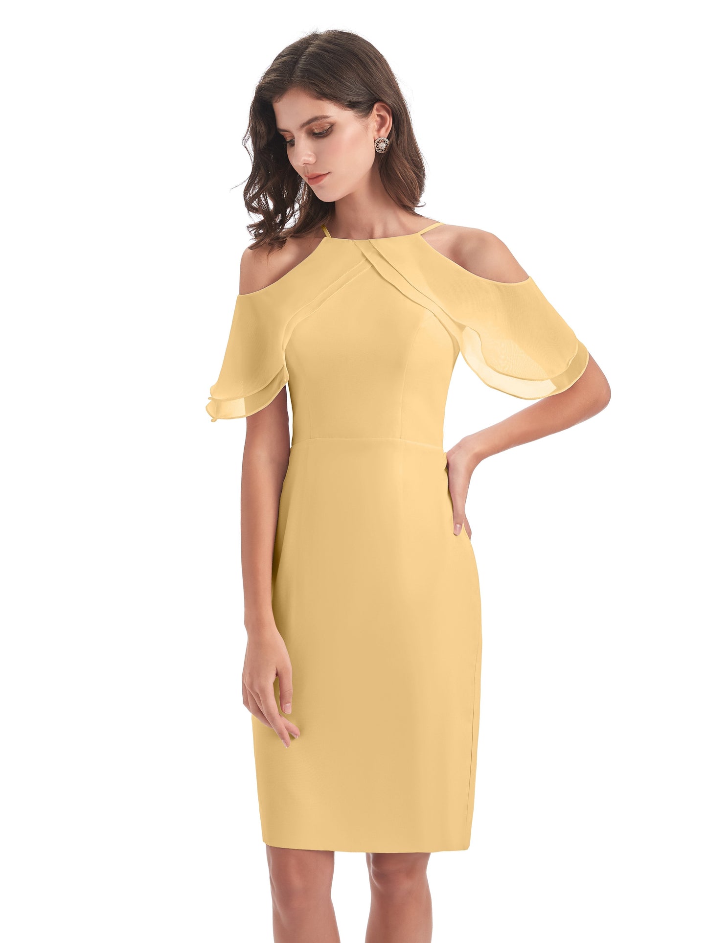 Aranza Off The Shoulder Knee Length Bridesmaid Dresses