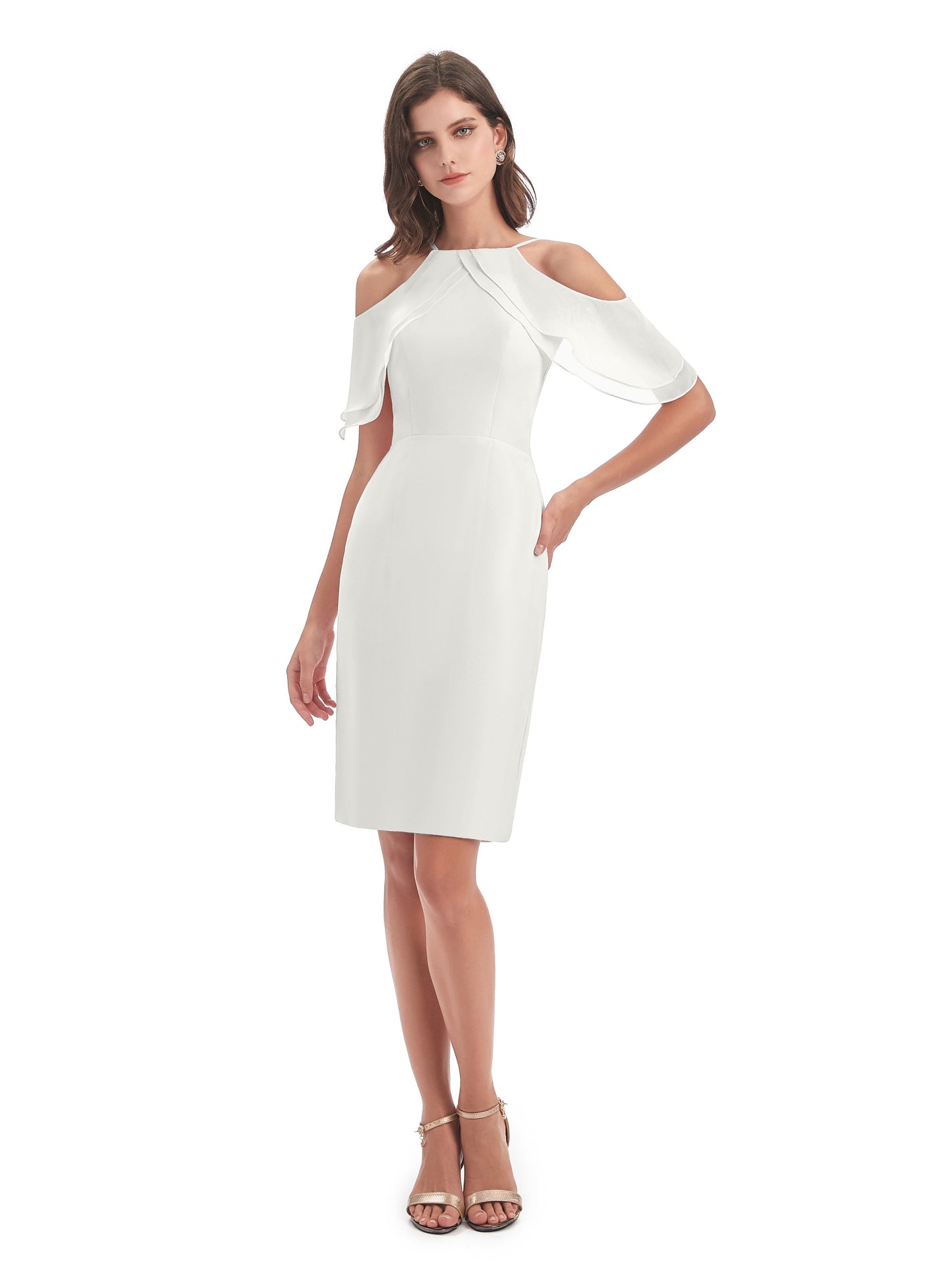 Aranza Off The Shoulder Knee Length Bridesmaid Dresses