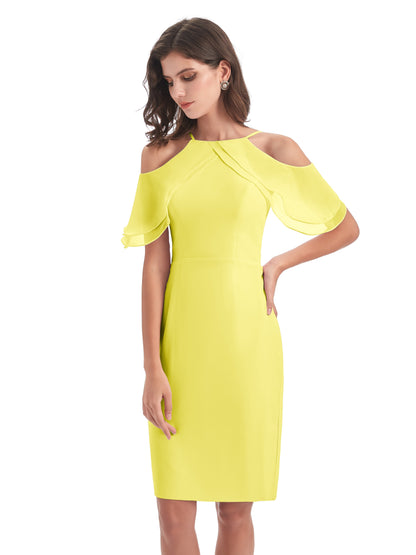 Aranza Off The Shoulder Knee Length Bridesmaid Dresses