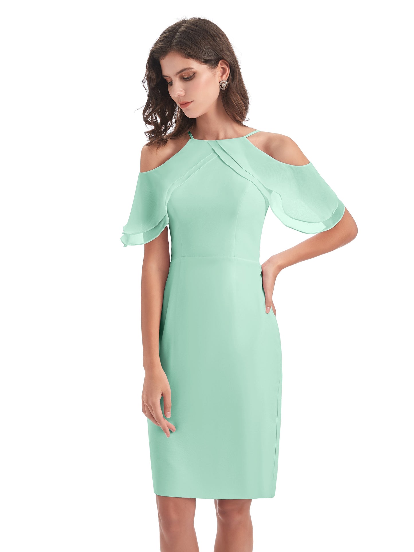 Aranza Off The Shoulder Knee Length Bridesmaid Dresses