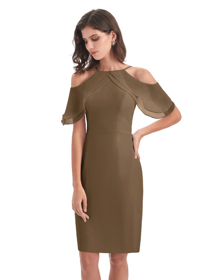 Aranza Off The Shoulder Knee Length Bridesmaid Dresses