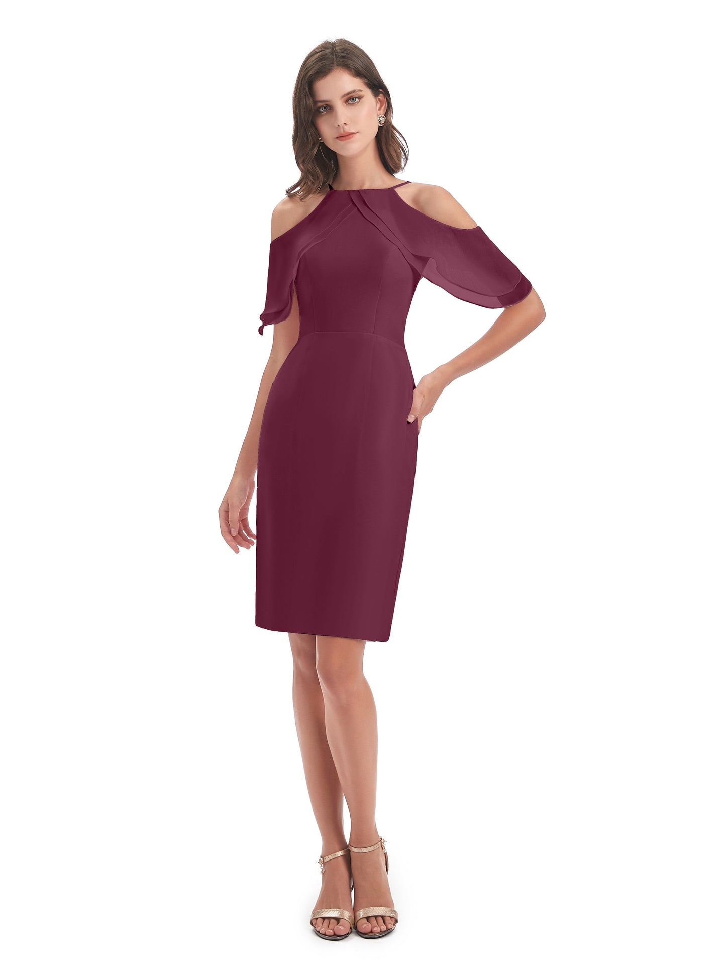 Aranza Off The Shoulder Knee Length Bridesmaid Dresses