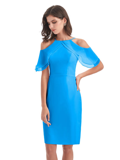 Aranza Off The Shoulder Knee Length Bridesmaid Dresses