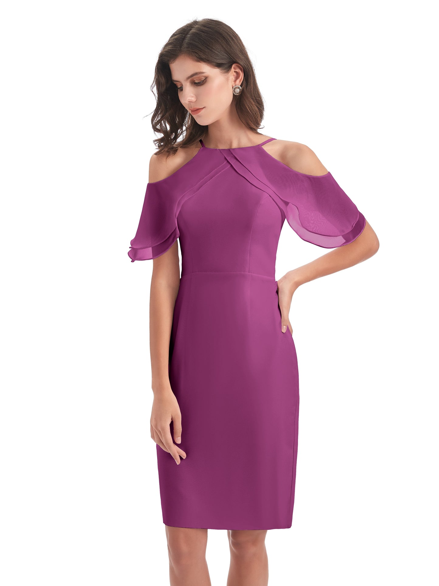 Aranza Off The Shoulder Knee Length Bridesmaid Dresses
