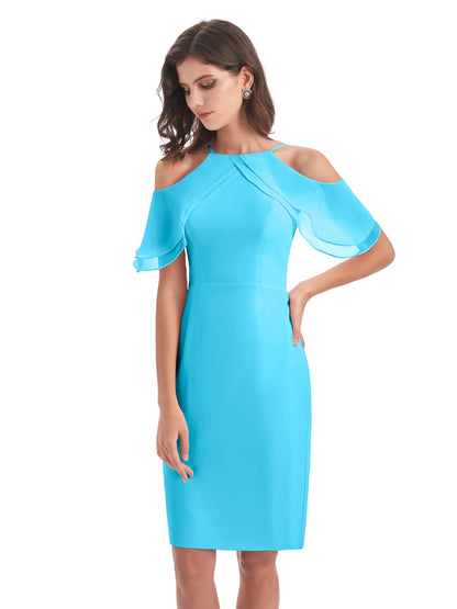 Aranza Off The Shoulder Knee Length Bridesmaid Dresses