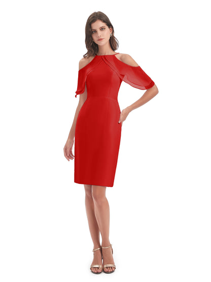 Aranza Off The Shoulder Knee Length Bridesmaid Dresses
