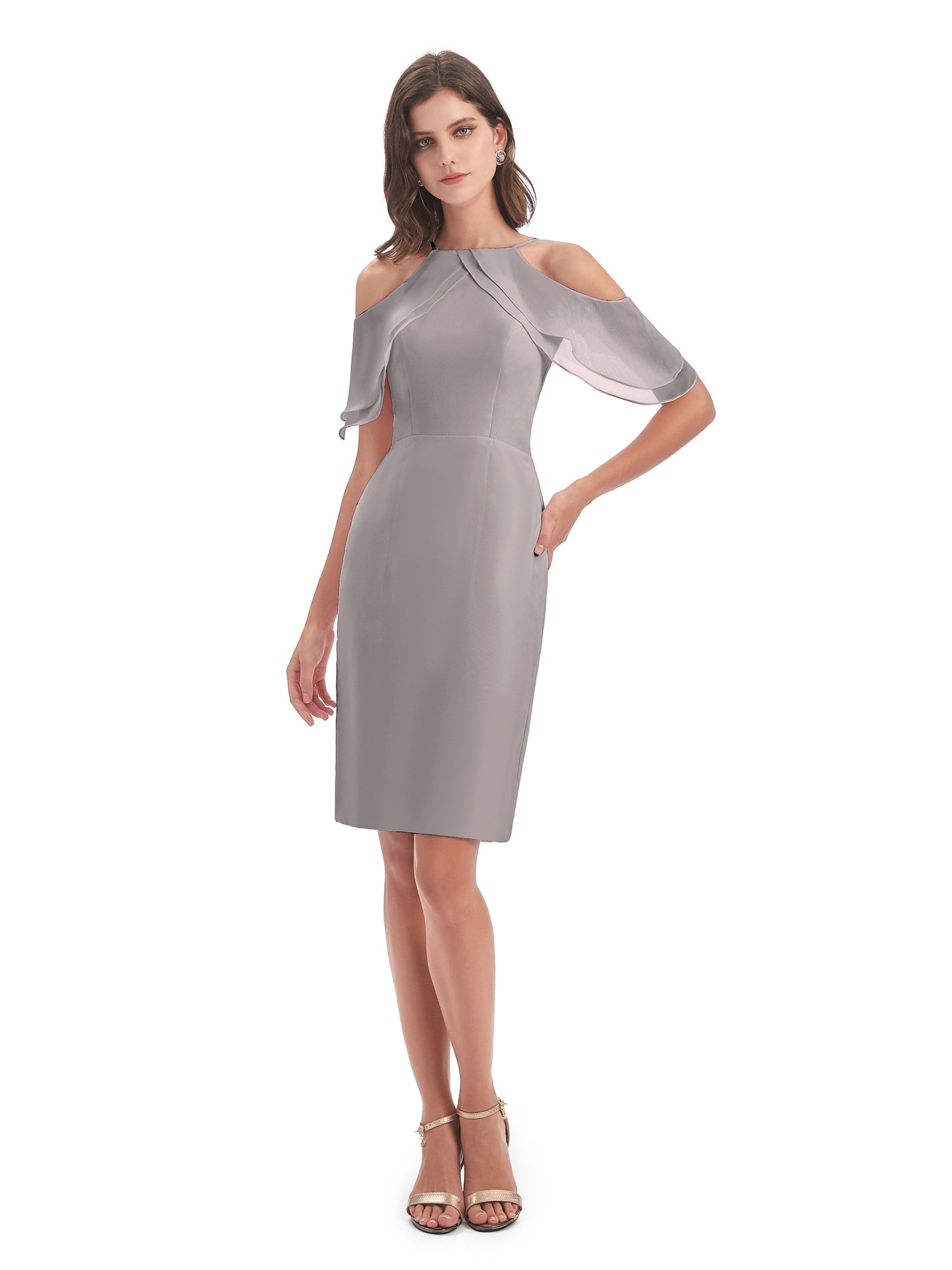 Aranza Off The Shoulder Knee Length Bridesmaid Dresses