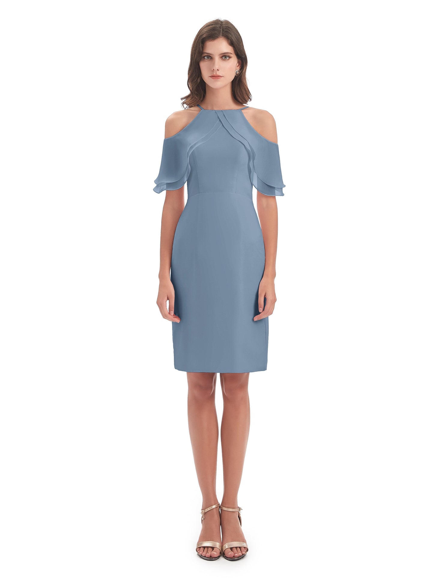 Aranza Off The Shoulder Knee Length Bridesmaid Dresses