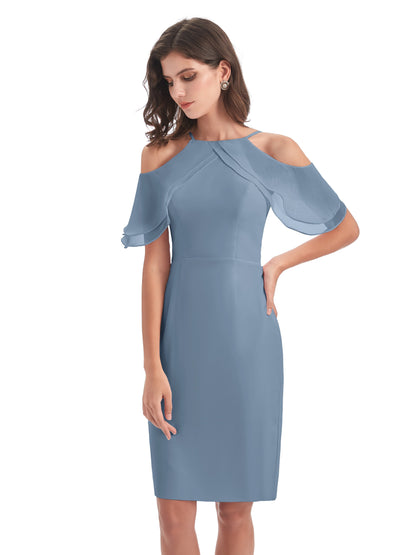 Aranza Off The Shoulder Knee Length Bridesmaid Dresses