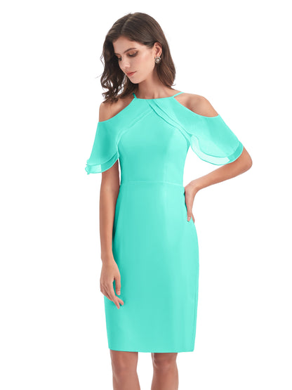 Aranza Off The Shoulder Knee Length Bridesmaid Dresses