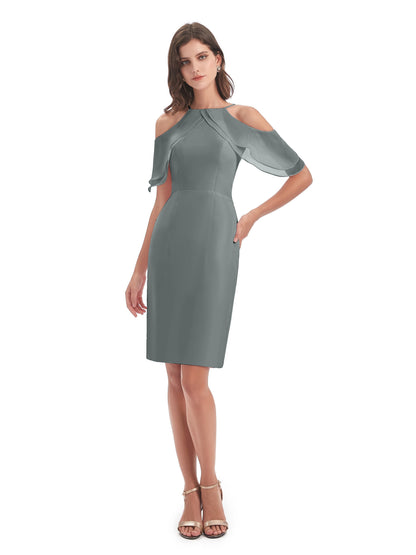 Aranza Off The Shoulder Knee Length Bridesmaid Dresses