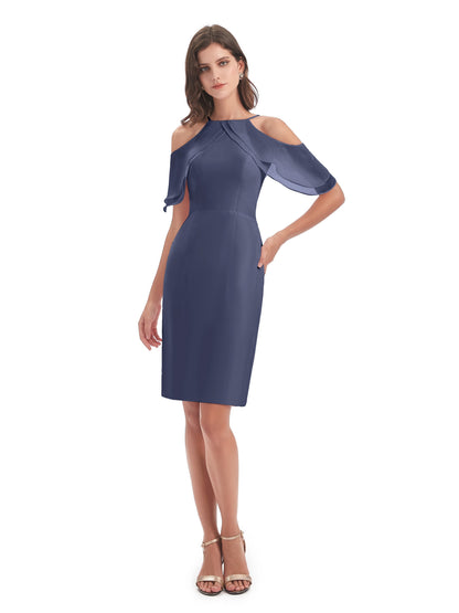Aranza Off The Shoulder Knee Length Bridesmaid Dresses