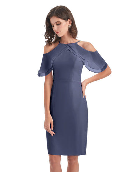 Aranza Off The Shoulder Knee Length Bridesmaid Dresses