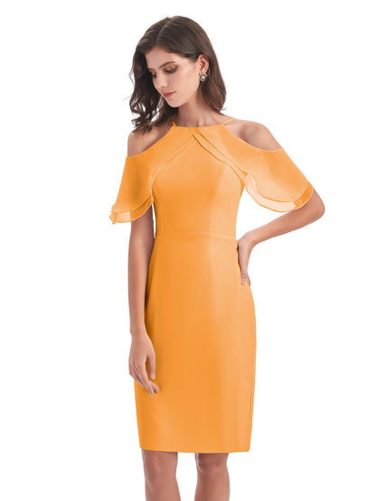 Aranza Off The Shoulder Knee Length Bridesmaid Dresses