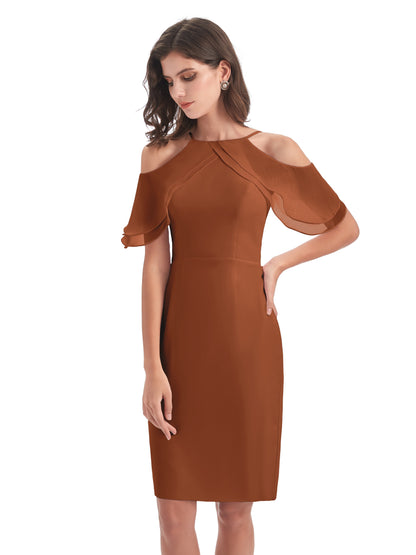 Aranza Off The Shoulder Knee Length Bridesmaid Dresses