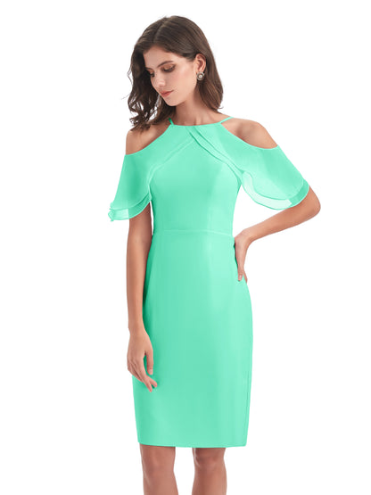 Aranza Off The Shoulder Knee Length Bridesmaid Dresses