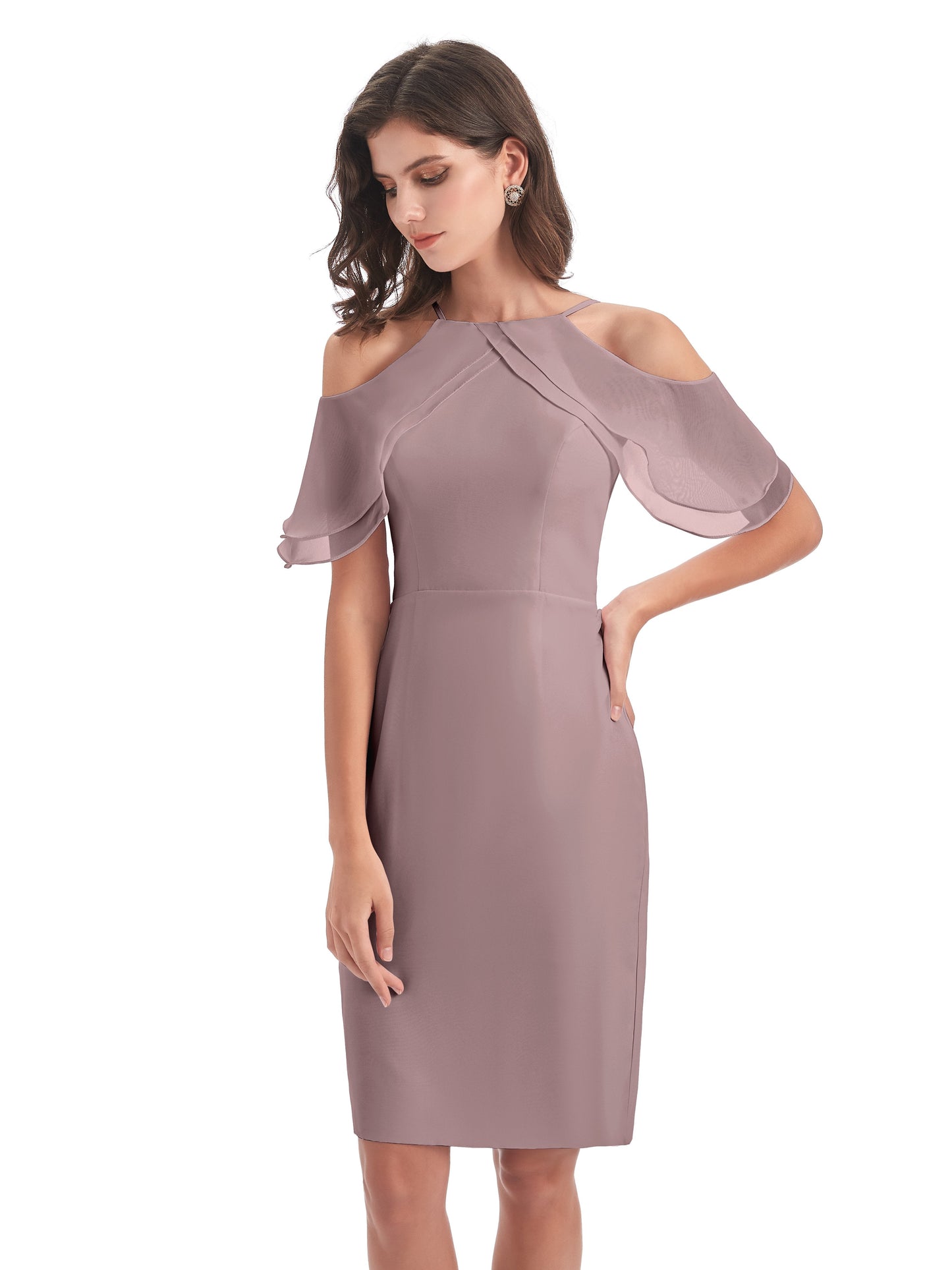 Aranza Off The Shoulder Knee Length Bridesmaid Dresses