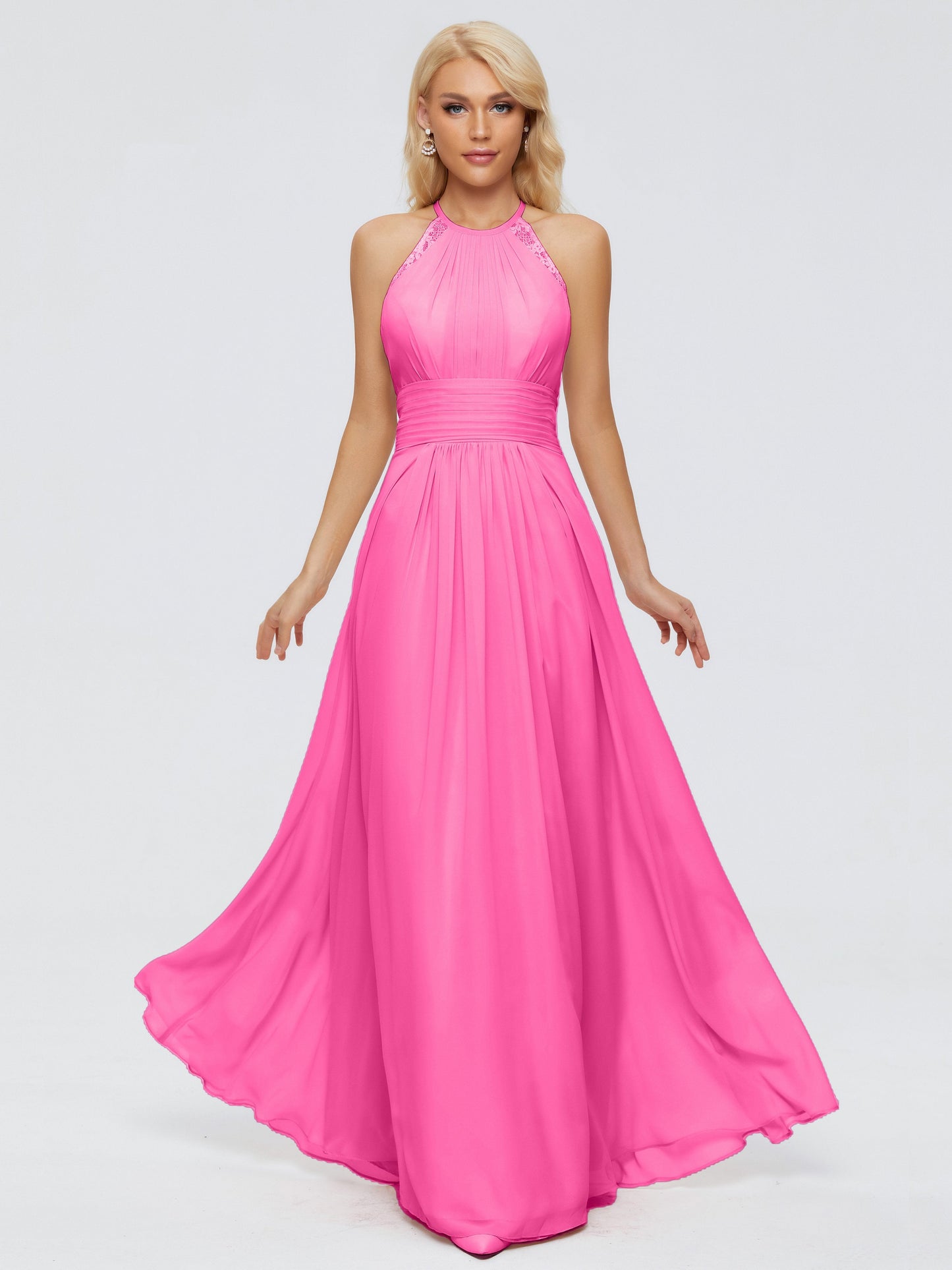 Arya Halter Chiffon Bridesmaid Dresses