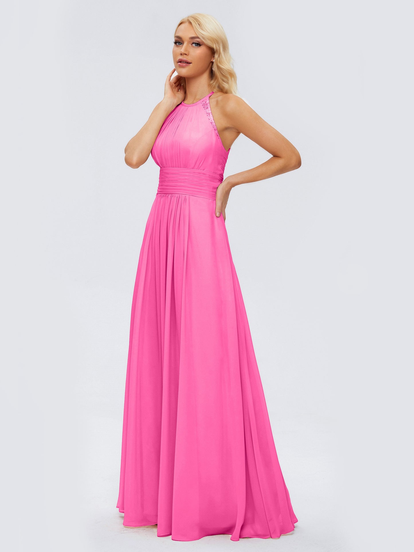 Arya Halter Chiffon Bridesmaid Dresses