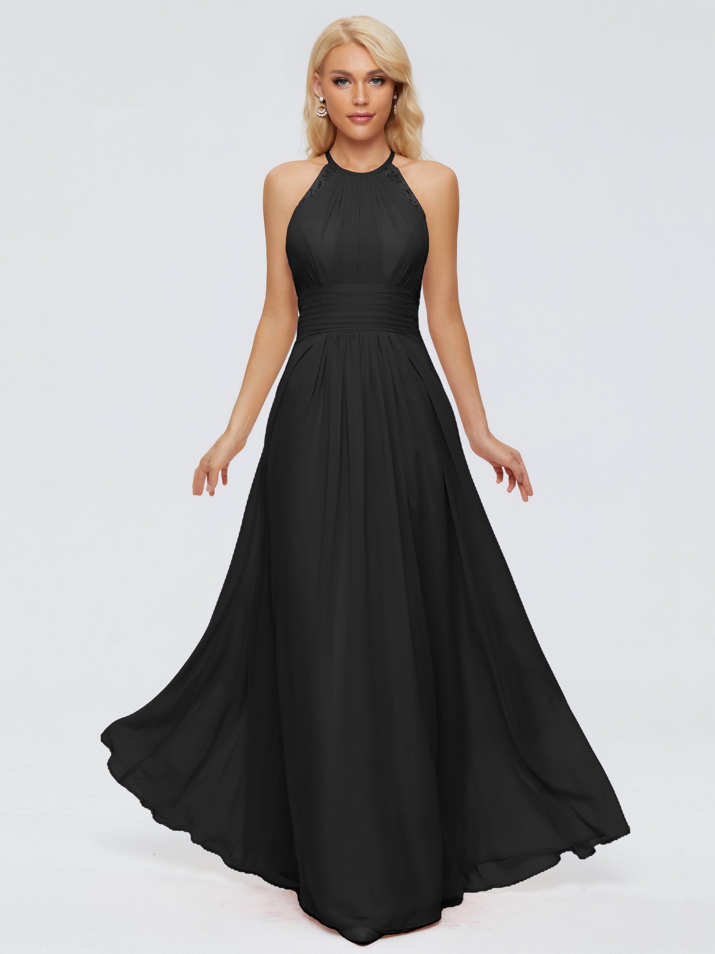 Arya Halter Chiffon Bridesmaid Dresses