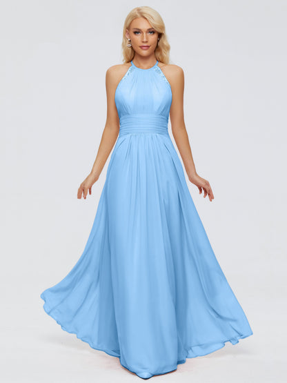 Arya Halter Chiffon Bridesmaid Dresses